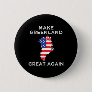 Trump Greenland Make Greenland Great Again Map  6 Cm Round Badge