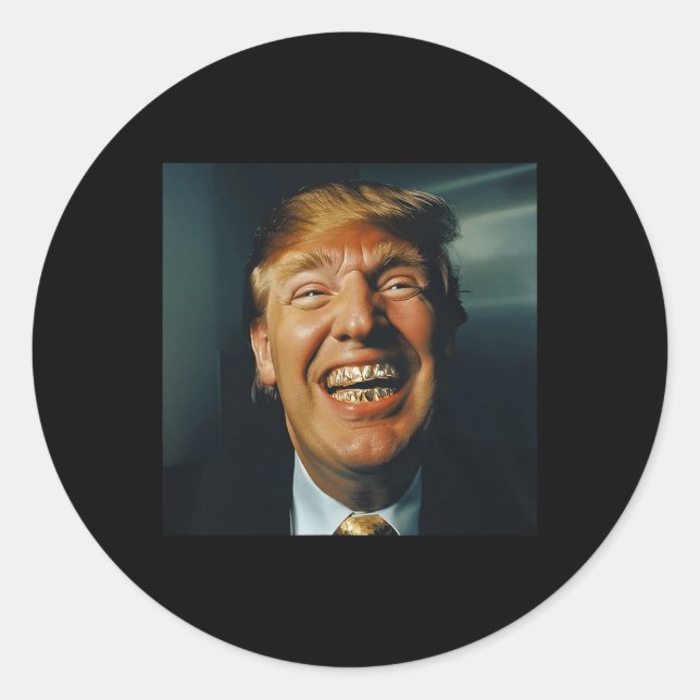 Trump Grillz  Classic Round Sticker (Front)