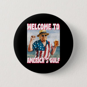Trump Gulf Of Usa America Funny Gulf Of Mexico Usa 6 Cm Round Badge