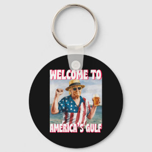 Trump Gulf Of Usa America Funny Gulf Of Mexico Usa Key Ring
