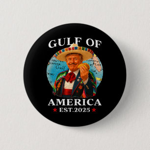 Trump Gulf Of Usa America Since 2025 Mexico Trump  6 Cm Round Badge