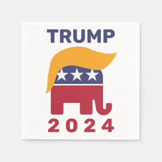 Trump hair 2024 Paper Napkins, Standard Cocktail Napkin