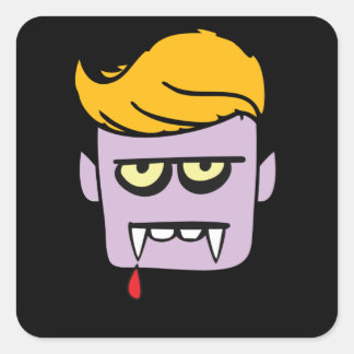 Trump Hair Dracula Halloween Costume Cute Square Sticker