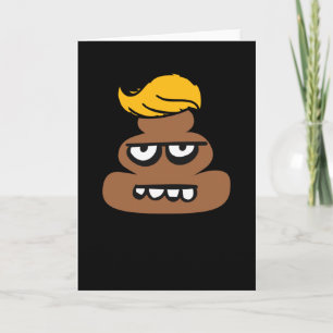 Trump Hair Poop Halloween Costume Cute Hilarious Card