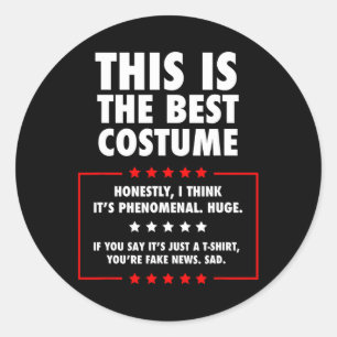 Trump Halloween Costume Classic Round Sticker