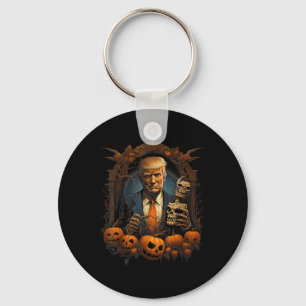 Trump Halloween Costume Scary President Pumpkin Gi Key Ring