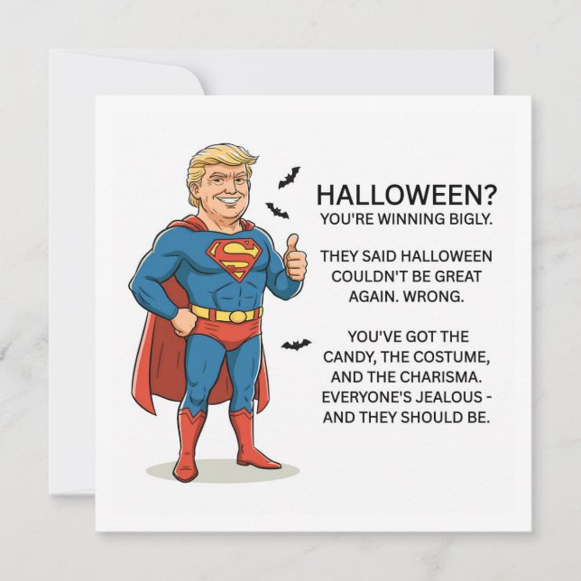 Trump Halloween  Holiday Card (Front)