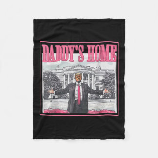 Trump Hands Wide In Front Of White Daddy's Home Ho Fleece Blanket