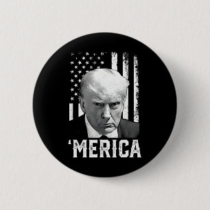 Trump Happy 4th Of July Trump American Flag Gifts 6 Cm Round Badge