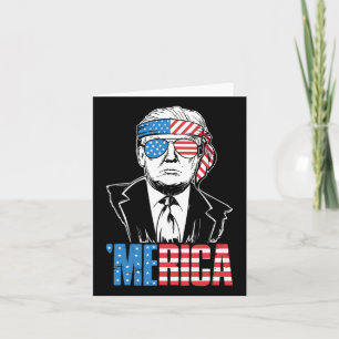 Trump Happy 4th Of July Trump American Flag Gifts Card