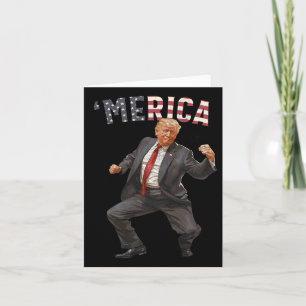 Trump Happy 4th Of July Trump American Flag Gifts Card