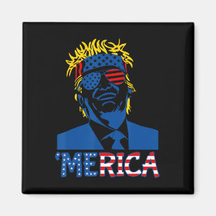 Trump Happy 4th Of July Trump American Flag Gifts Magnet
