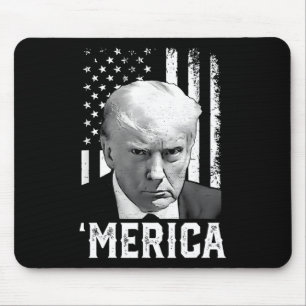 Trump Happy 4th Of July Trump American Flag Gifts Mouse Pad