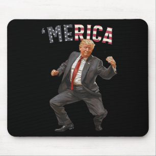 Trump Happy 4th Of July Trump American Flag Gifts Mouse Pad