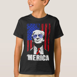 Trump Happy 4th Of July Trump American Flag Gifts  T-Shirt