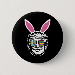 Trump Happy Easter Bunny Egg Hunt Spring Funny Hop 6 Cm Round Badge