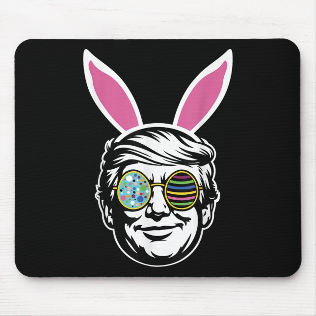 Trump Happy Easter Bunny Egg Hunt Spring Funny Hop Mouse Pad (Front)