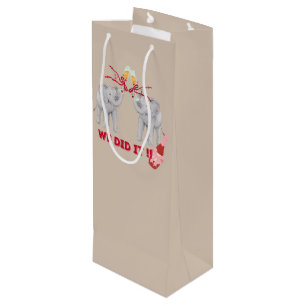 Trump Harris Kennedy Biden funny cute elephant Wine Gift Bag