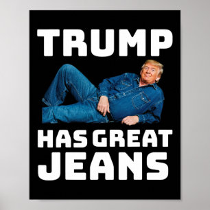 Trump Has Great Jeans Funny Political Humor Gifts Poster