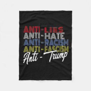 Trump Hate Lies And Fascism Resist Vote Nov 5 2024 Fleece Blanket