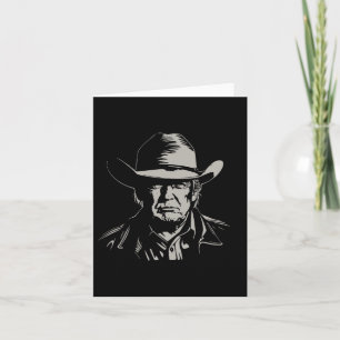 Trump Head Cowboy Usa 2024 Vote Election Us Maga 1 Card
