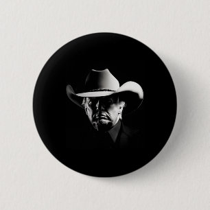 Trump Head Cowboy Usa 2024 Vote Election Us Maga 6 Cm Round Badge