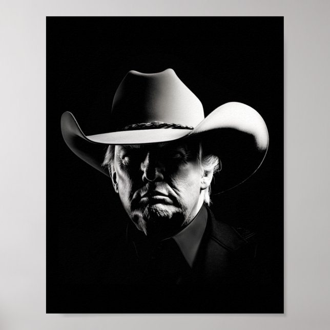 Trump Head Cowboy Usa 2024 Vote Election Us Maga  Poster (Front)