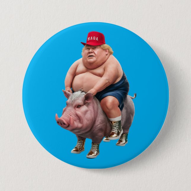 Trump Hog on Hog Button (Front)