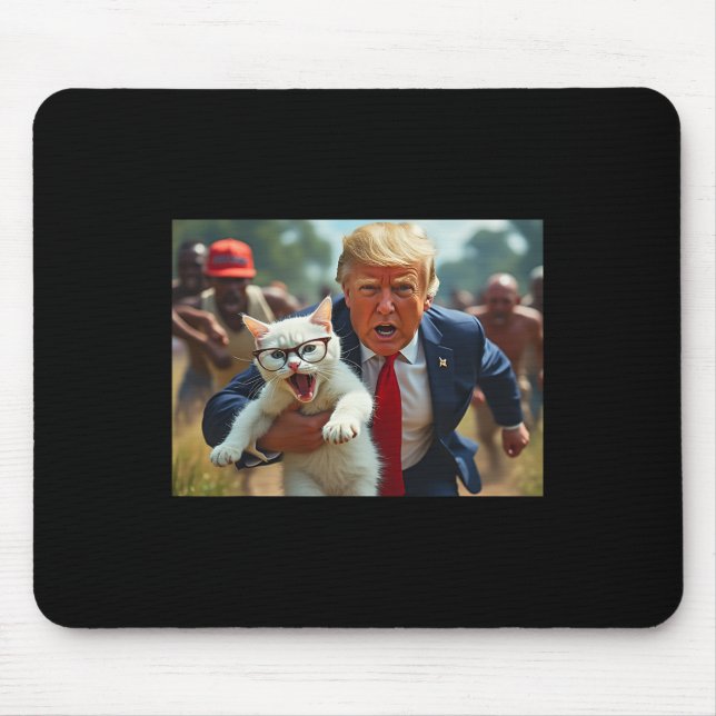 Trump Holding Cat Vote Trump Pets For Trump Vote P Mouse Pad (Front)