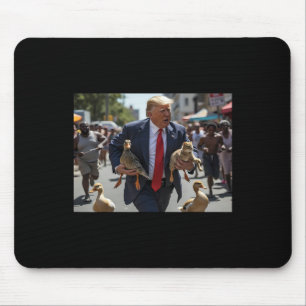 Trump Holding Duck And Cat Vote Trump Pets For Tru Mouse Pad