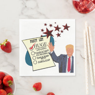 Trump HUGE Party Celebration Cocktail Party Napkin