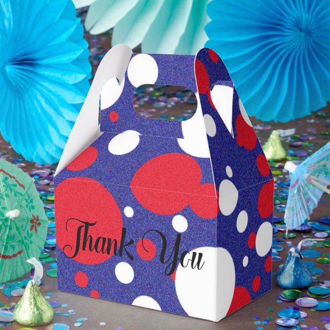 Trump Huge Polka Dot Red White Blue Party Favour Box (Party)