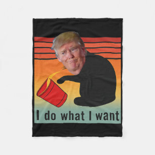 Trump I Do What I Want Funny Economy Stocks Politi Fleece Blanket