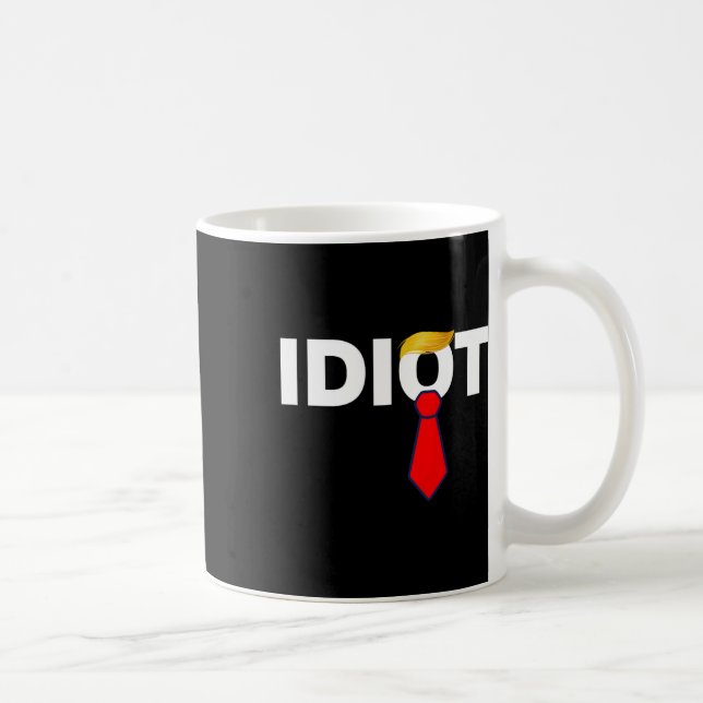 Trump Idiot Anti-trump Tariffs Protest Hands Off 2 Coffee Mug (Right)