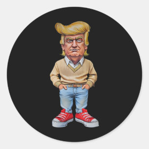 Trump I'm Just A Chill Guys Funny 2024 Chill Guy M Classic Round Sticker