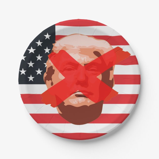 Trump Impeachment Party Paper Plate (Front)