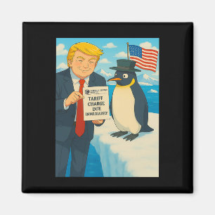Trump Imposing Tariff On Penguin Anime Politics Me Magnet