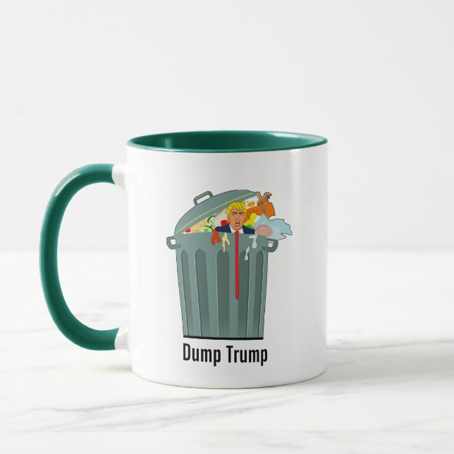 Trump in Garbage Can Dump Trump Mug (Left)