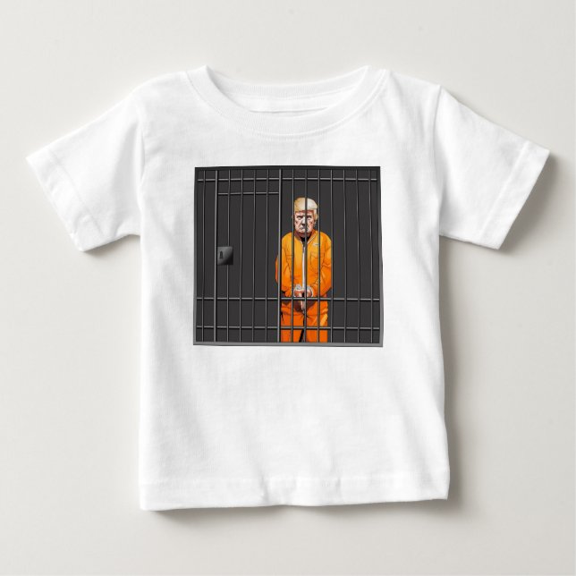 Trump in Jail Baby Fine Jersey T-Shirt  (Front)