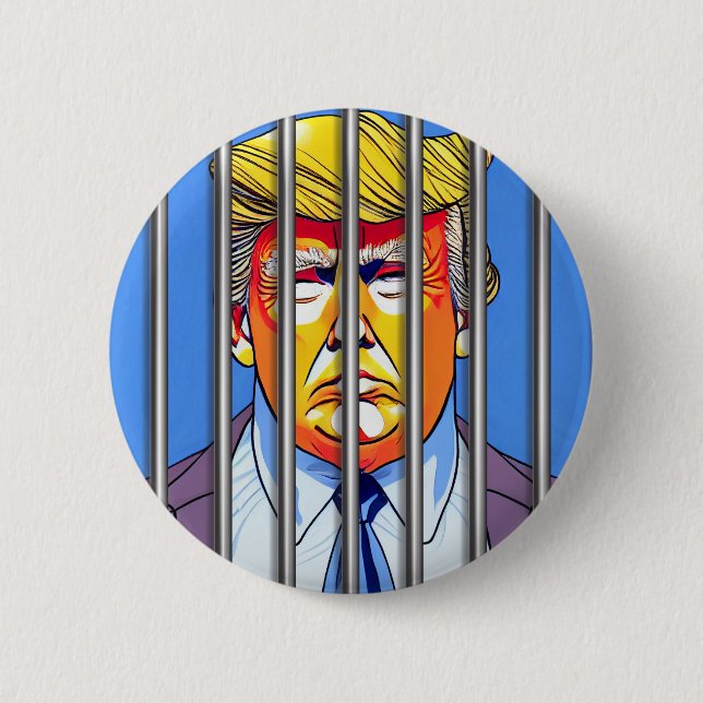 Trump in Jail Button 2 1/4” (Front)