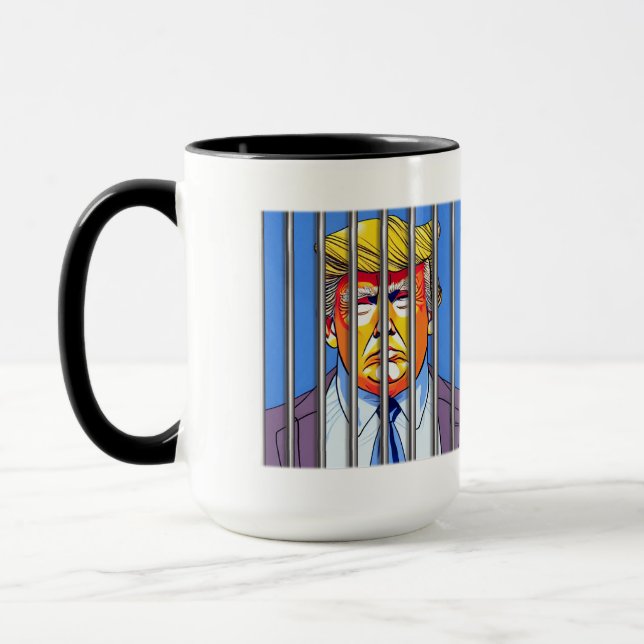 Trump in Jail  Combo Mug, 15 oz  Mug (Left)