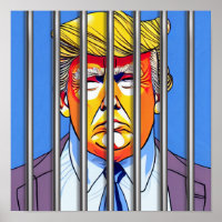 Trump in Jail Value Poster Paper (Matte) 12" Squar
