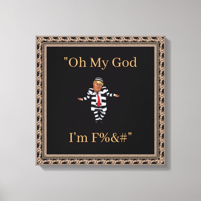 Trump in Prison Wear Canvas Print (Front)