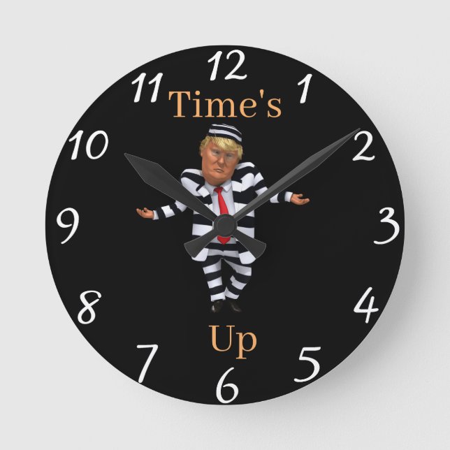 Trump in Prison Wear Clock (Front)