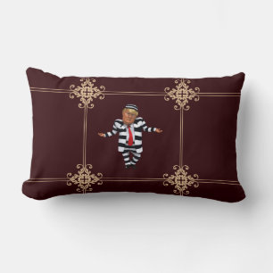 Trump in Prison Wear Lumbar Cushion