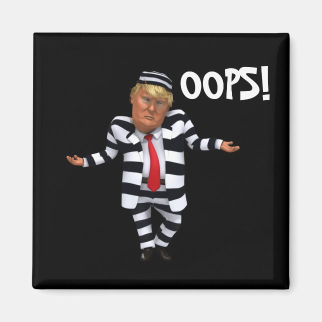 Trump in Prison Wear Magnet (Front)