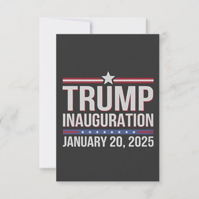 Trump Inaguration Day January 20 2025 President Thank You Card (Front)
