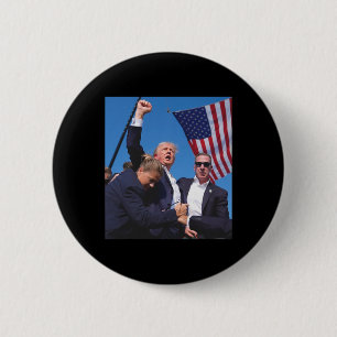 Trump Ination Attempt  6 Cm Round Badge