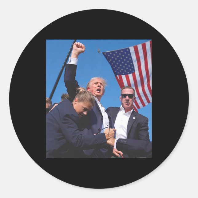 Trump Ination Attempt  Classic Round Sticker (Front)