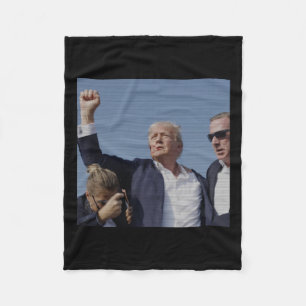 Trump Ination Attempt - Trump's Rally Pennsylvania Fleece Blanket